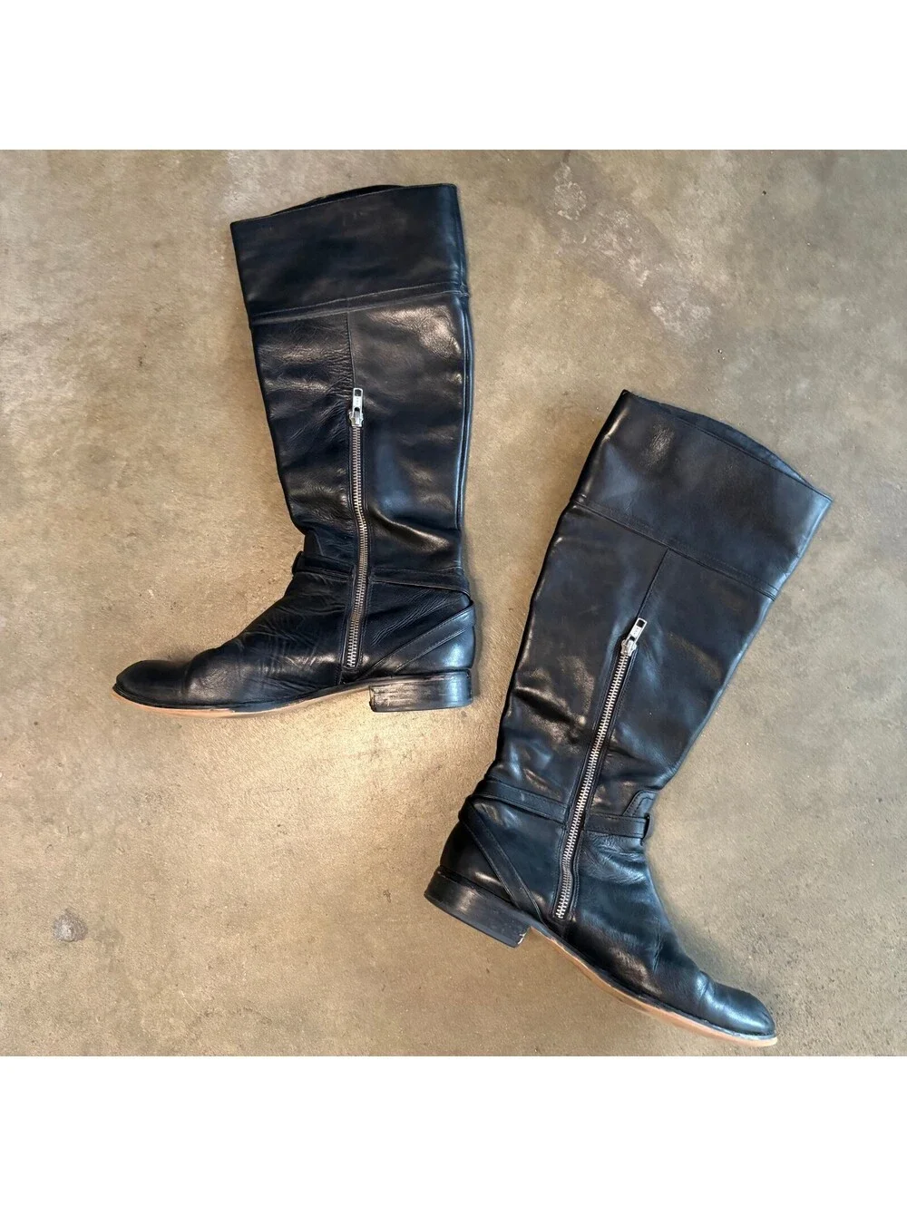 Coach Women Sz 8 Black Leather Knee-High Boots